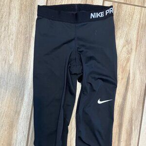 Gentle Worn Nike Pro Black Leggings, Size XS